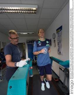Fußball, Allianz Frauen-Bundesliga, Laktattest VfL Wolfsburg; Elise Bussaglia beim Laktattest. xtgx