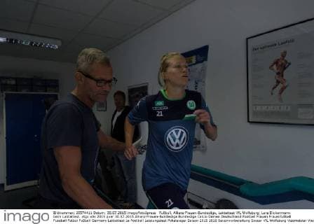 Fußball, Allianz Frauen-Bundesliga, Laktattest VfL Wolfsburg; Lara Dickenmann beim Laktattest. xtgx