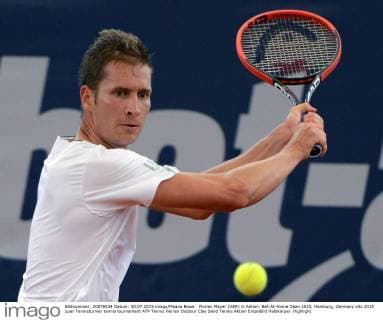 Florian Mayer (GER) in Aktion. Bet-At-Home Open 2015, Hamburg, Germany
