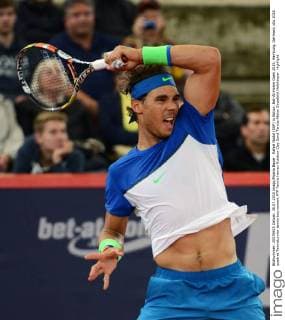 Rafael Nadal (ESP) in Aktion. Bet-At-Home Open 2015, Hamburg, Germany