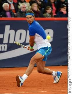 Rafael Nadal (ESP) in Aktion. Bet-At-Home Open 2015, Hamburg, Germany