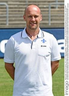 Aktuell Fußball, 1. BL, SV Darmstadt 98 Porträttermin 30.07.2015, xfux, Fussball 1.Bundesliga, SV Darmstadt 98 Porträttermin 2015 2016 emspor, v.l. Konditionstrainer Frank Steinmetz (SV Darmstadt 98) Portrait