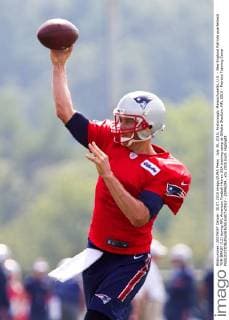 July 30, 2015; Foxborough, Massachusetts, U.S. - New England Patriots quarterback TOM BRADY (12) during NFL American Football Herren USA training camp at Gillette Stadium. NFL 2015 - Patriots Training Camp - ZUMAc04_
