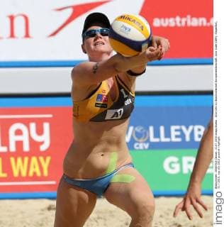 2015 CEV A1 Beachvolleyball Europameisterschaft. Julia Sude (GER). Klagenfurt, 31.7.2015.