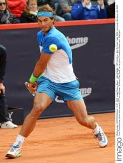 Rafael Nadal (ESP) in Aktion. Bet-At-Home Open 2015, Hamburg, Germany