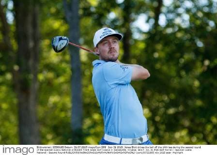 July 31 2015: Jonas Blixt drives the ball off the 14th tee during the second round of the Quicken Loans National at Robert Trent Jones Golf Course in Gainesville, Virginia. GOLF: JUL 31 PGA Golf Herren - Quicken Loans National - Second Round Icon150731005 EDITORIAL USE ONLY