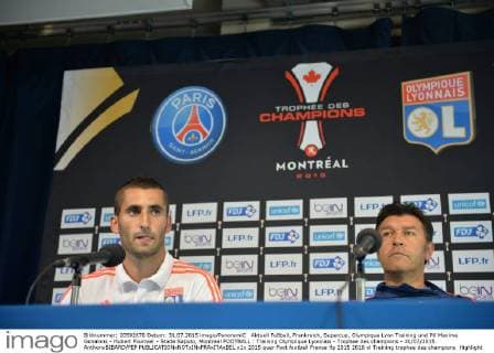 Aktuell Fußball, Frankreich, Supercup, Olympique Lyon Training und PK Maxime Gonalons - Hubert Fournier - Stade Saputo, Montreal FOOTBALL : Training Olympique Lyonnais - Trophee des champions - 31 07 2015 AnthonyBIBARD FEP 