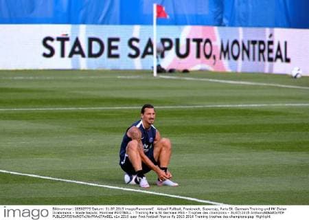 Aktuell Fußball, Frankreich, Supercup, Paris St. Germain Training und PK Zlatan Ibrahimovic - Stade Saputo, Montreal FOOTBALL : Training Paris St Germain PSG - Trophee des champions - 31 07 2015 AnthonyBIBARD FEP 