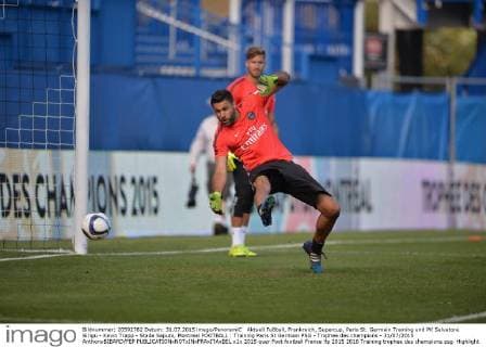 Aktuell Fußball, Frankreich, Supercup, Paris St. Germain Training und PK Salvatore Sirigu - Kevin Trapp - Stade Saputo, Montreal FOOTBALL : Training Paris St Germain PSG - Trophee des champions - 31 07 2015 AnthonyBIBARD FEP 