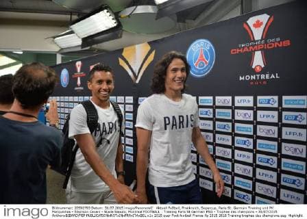 Aktuell Fußball, Frankreich, Supercup, Paris St. Germain Training und PK Marquinhos - Edsinson Cavani - Stade Saputo, Montreal FOOTBALL : Training Paris St Germain PSG - Trophee des champions - 31 07 2015 AnthonyBIBARD FEP 