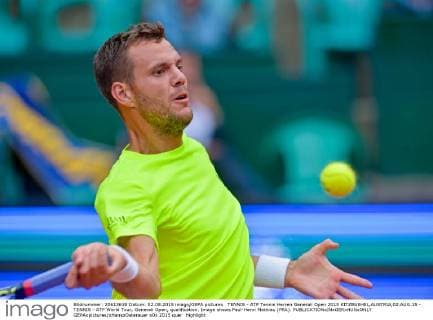 TENNIS - ATP Tennis Herren Generali Open 2015 KITZBUEHEL,AUSTRIA,02.AUG.15 - TENNIS - ATP World Tour, Generali Open, qualification. Image shows Paul-Henri Mathieu (FRA). GEPAxpictures xHansxOsterauer