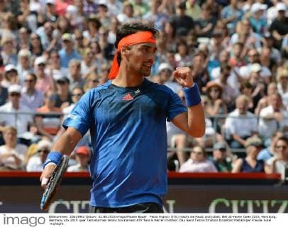 Fabio Fognini (ITA) macht die Faust und jubelt. Bet-At-Home Open 2015, Hamburg, Germany