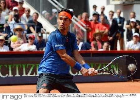 Fabio Fognini (ITA) in Aktion. Bet-At-Home Open 2015, Hamburg, Germany