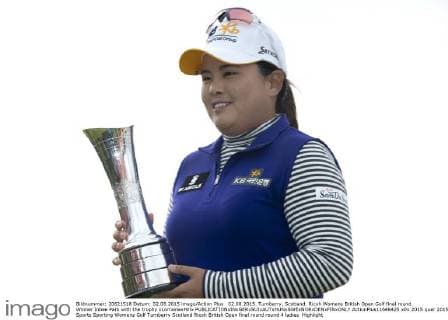 02.08.2015. Turnberry, Scotland. Ricoh Womens British Open Golf final round. Winner Inbee Park with the trophy xLorrainexHillx  ActionPlus11646425