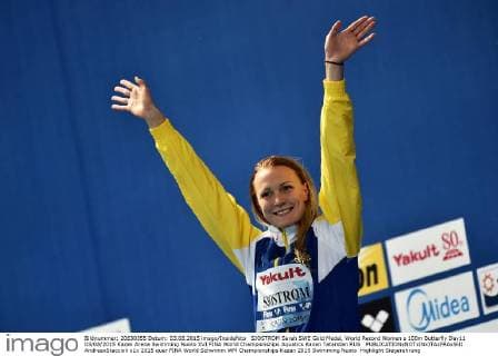SJOSTROM Sarah SWE Gold Medal, World Record Women s 100m Butterfly Day11 03 08 2015 Kazan Arena Swimming Nuoto XVI FINA World Championships Aquatics Kazan Tatarstan RUS AndreaxStaccioli