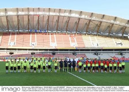 Women s Japan national team Nationalteam group (JPN), AUGUST 4, 2015 - Football Soccer : EAFF Women s East Asian Cup 2015 between Sorth Korea and Japan at Wuhan Sports Center Stadium, Wuhan, China. NoxThirdxPartyxSales  (dlra007293)