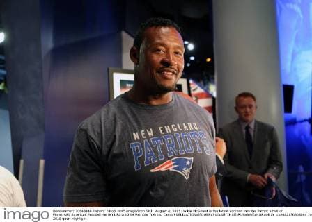 August 4, 2015: Willie McGinest is the latest addition into the Patriot s Hall of Fame. NFL American Football Herren USA AUG 04 Patriots Training Camp Icon482150804064 EDITORIAL USE ONLY