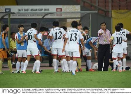 Women s North Korea team group Mannschaftsbild Totale (PRK), AUGUST 4, 2015 - Football Soccer : EAFF Women s East Asian Cup 2015 between China 2-3 North Korea at Wuhan Sports Center Stadium, Wuhan, China. NoxThirdxPartyxSales  (dlra007443)
