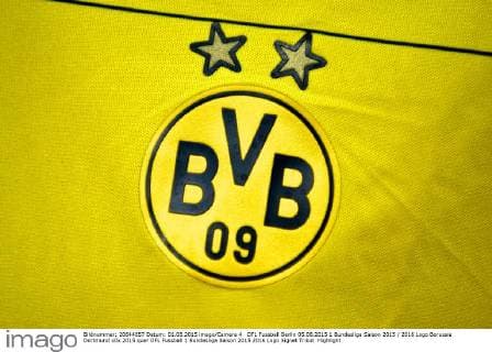 DFL Fussball Berlin 05.08.2015 1 Bundesliga Saison 2015 2016 Logo Borussia Dortmund