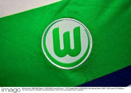 DFL Fussball Berlin 05.08.2015 1 Bundesliga Saison 2015 2016 Logo VfL Wolfsburg