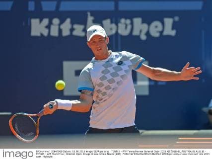 TENNIS - ATP Tennis Herren Generali Open 2015 KITZBUEHEL,AUSTRIA,05.AUG.15 - TENNIS - ATP World Tour, Generali Open. Image shows Dennis Novak (AUT). GEPAxpictures xHansxOsterauer
