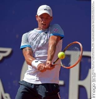 TENNIS - ATP Tennis Herren Generali Open 2015 KITZBUEHEL,AUSTRIA,05.AUG.15 - TENNIS - ATP World Tour, Generali Open. Image shows Dennis Novak (AUT). GEPAxpictures xHansxOsterauer
