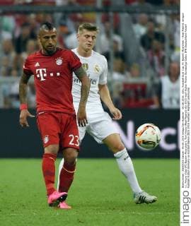 05.08.2015, xjhx, Fussball Audi Cup, FC Bayern Muenchen - Real Madrid, emspor v.l. Arturo Vidal (FC Bayern Muenchen), Toni Kroos (Real Madrid)