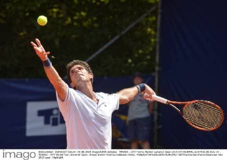 TENNIS - ATP Tennis Herren Generali Open 2015 KITZBUEHEL,AUSTRIA,06.AUG.15 - TENNIS - ATP World Tour, Generali Open. Image shows Federico Delbonis (ARG). GEPAxpictures xHansxOsterauer