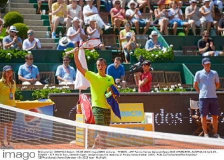 TENNIS - ATP Tennis Herren Generali Open 2015 KITZBUEHEL,AUSTRIA,06.AUG.15 - TENNIS - ATP World Tour, Generali Open. Image shows the rejoicing of Philipp Kohlschreiber (GER). GEPAxpictures xHansxOsterauer