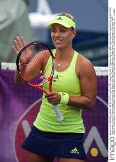 August 06, 2015: Angelique Kerber (GER) celebrates after defeating Ana Konjuh (CRO) in two sets, 6-4 and 6-3, during the 2nd round of the Bank of the West Classic at Stanford s Taube Family Tennis Center in Stanford, Calif. TENNIS: AUG 06 Bank of the West Classic Icon15080602862 EDITORIAL USE ONLY