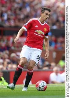Matteo Darmian of Manchester United ManU - Manchester United vs. Tottenham Hotspurs - Barclay s Premier League - Old Trafford - Manchester - 08 08 2015 Pic Philip Oldham Sportimage EDITORIAL USE ONLY. No use with unauthorised audio, video, data, fixture lists, club league logos or live services. Online in-match use limited to 120 images, no video emulation. No use in betting, games or single club league player publications.