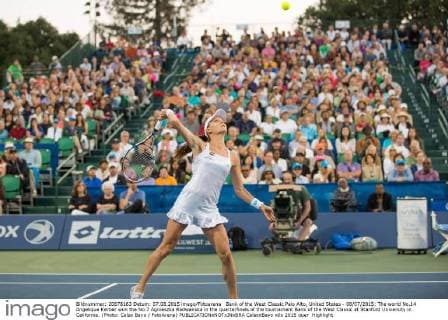 Bank of the West Classic Palo Alto, United States - 08 07 2015: The world No.14 Angelique Kerber won the No.7 Agnieszka Radwanska in the quarterfinals of the tournament Bank of the West Classic at Stanford University in California. (Photo: Celso Bayo FotoArena)  CelsoxBayo