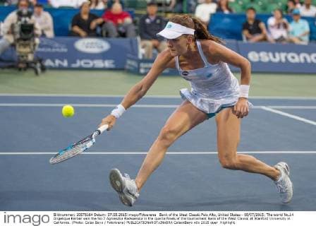 Bank of the West Classic Palo Alto, United States - 08 07 2015: The world No.14 Angelique Kerber won the No.7 Agnieszka Radwanska in the quarterfinals of the tournament Bank of the West Classic at Stanford University in California. (Photo: Celso Bayo FotoArena)  CelsoxBayo