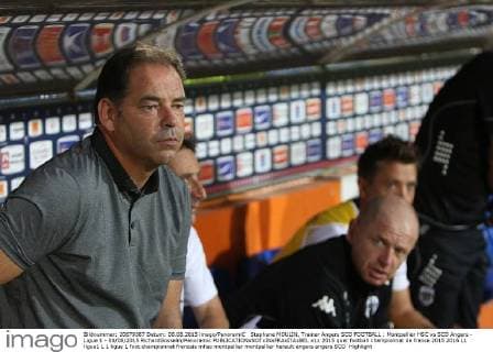 Stephane MOULIN, Trainer Angers SCO FOOTBALL : Montpellier HSC vs SCO Angers - Ligue 1 - 08 08 2015 RichardGosselin Panoramic 