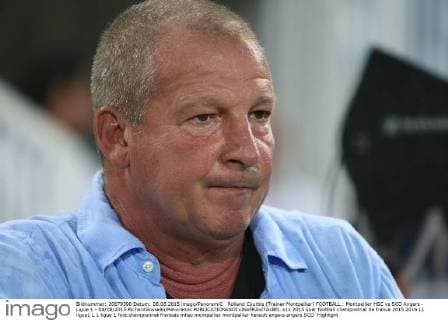 Rolland Courbis (Trainer Montpellier) FOOTBALL : Montpellier HSC vs SCO Angers - Ligue 1 - 08 08 2015 RichardGosselin Panoramic 