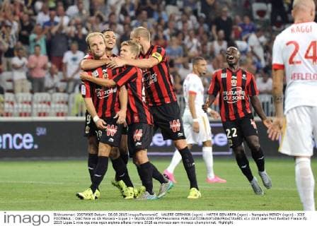 VALERE GERMAIN (ogcn) - HATEM BEN ARFA (ogcn) - Nampalys MENDY (ogcn) - JOIE FOOTBALL : OGC Nice vs AS Monaco - Ligue 1 - 08 08 2015 FEP Panoramic 