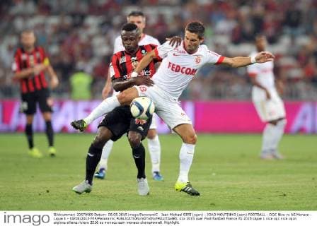 Jean Michael SERI (ogcn) - JOAO MOUTINHO (asm) FOOTBALL : OGC Nice vs AS Monaco - Ligue 1 - 08 08 2015 FEP Panoramic 