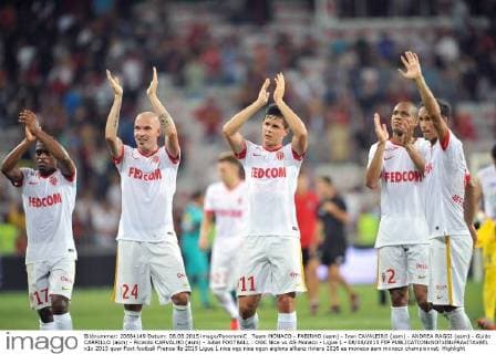 Team MONACO - FABINHO (asm) - Ivan CAVALEIRO (asm) - ANDREA RAGGI (asm) - Guido CARRILLO (asm) - Ricardo CARVALHO (asm) - Jubel FOOTBALL : OGC Nice vs AS Monaco - Ligue 1 - 08 08 2015 FEP 