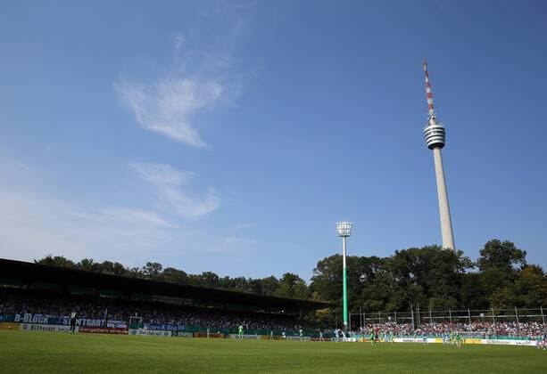 Fußball, Stadiongeschichte Stuttgarter Kickers DFB-Pokal Deutschland, Stuttgart, 08.08.2015, Fussball, DFB-Pokal, Saison 2015 2016; 1. Runde; Stuttgarter Kickers: Gazi Stadion auf der Waldau.