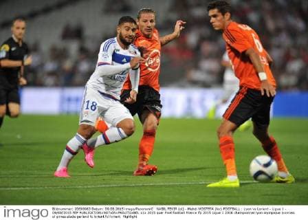 NABIL FEKIR (ol) - Mehdi MOSTEFA (lor) FOOTBALL : Lyon vs Lorient - Ligue 1 - 09 08 2015 FEP 