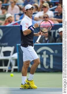 Aug. 9, 2015 - Washington, D.C, U.S - KEI NISHIKORI of Japan plays against John Isner of the United States during the men s final of the Citi Open at the Rock Creek Tennis Center in Washington, D.C. Nishikori won in 3 sets. Tennis 2015 - Citi Open - Day 7 - ZUMAg196