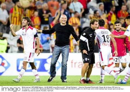 Olivier Pantaloni - (Ajaccio) Fussball Frankreich, Coupe de la Ligue, RC Lens vs. AC Ajaccio - 11 08 2015 JBAutissier Panoramic 