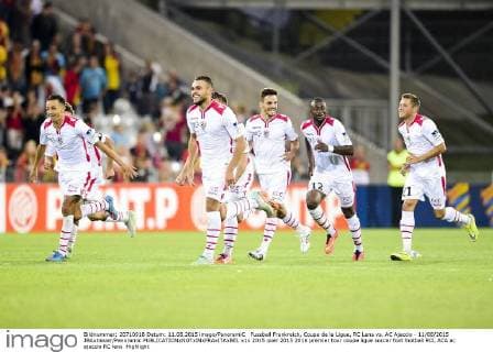 Fussball Frankreich, Coupe de la Ligue, RC Lens vs. AC Ajaccio - 11 08 2015 JBAutissier Panoramic 