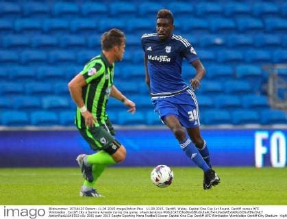 11.08.2015. Cardiff, Wales. Capital One Cup 1st Round. Cardiff versus AFC Wimbledon. Cardiff City s Sammy Ameobi during the game. xPaulxJenkinsx  ActionPlus11648593