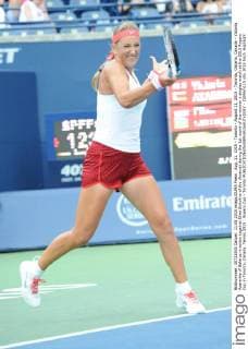 Aug. 11, 2015 - Toronto - August 11, 2015 - Toronto, Ontario, Canada - Victoria Azarenka of Belarus in action (against Elina Svitolina of the Ukraine) during the 1st round of the women s singles match at the 2015 Rogers Cup in Toronto, Canada. Tennis 2015 : Rogers Cup - Toronto - ZUMAm115