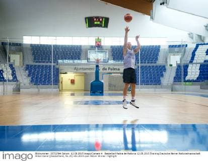 Basketball Palma de Mallorca 12.08.2015 Training Deutsche Herren Nationalmannschaft Anton Gavel (Deutschland, No.25)