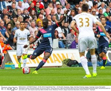 15.08.2015. Swansea, Wales. Barclays Premier League. Swansea versus Newcastle. Newcastle United s Moussa Sissoko during the match. xPaulxJenkinsx  ActionPlus11649716