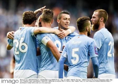 Aug. 15, 2015 - Malmö, Sverige - 150815 Malmö FFs Markus Rosenberg jublar efter 2-0 - Fussball, SWE, Allsvenskan: Malmö FF - Gefle den 15 august 2015 in Malmö..Foto: News - Aug. 15, 2015 - ZUMAb138