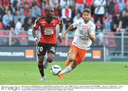 Paul LASNE (mhsc) - Yacouba SYLLA (srfc) FOOTBALL : Rennes vs Montpellier - Ligue 1 - 15 08 2015 FEP 