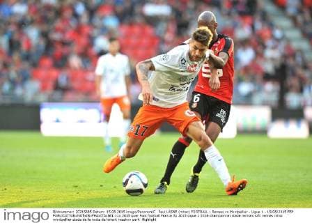 Paul LASNE (mhsc) FOOTBALL : Rennes vs Montpellier - Ligue 1 - 15 08 2015 FEP 